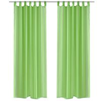 vidaXL Tende Trasparenti 2 pz Verde Mela 140 x 175 cm