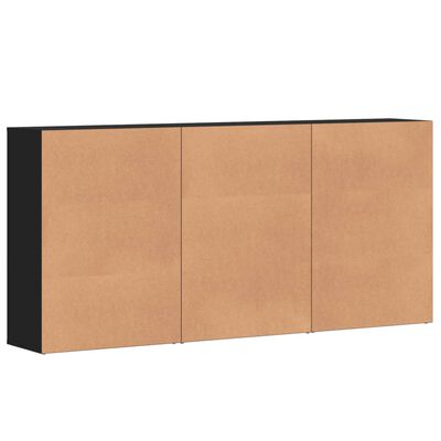 vidaXL Credenze 3 pz Nere 60x31x84 cm in Legno Multistrato