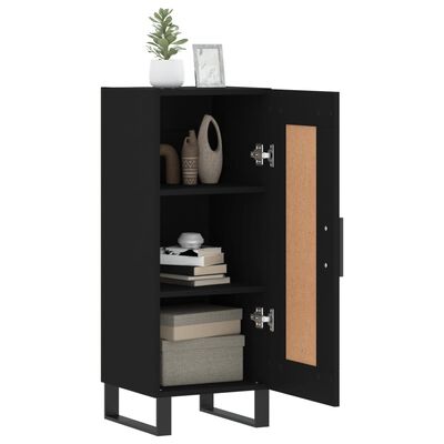 vidaXL Credenza Nero 34,5x34x90 cm in Legno Multistrato