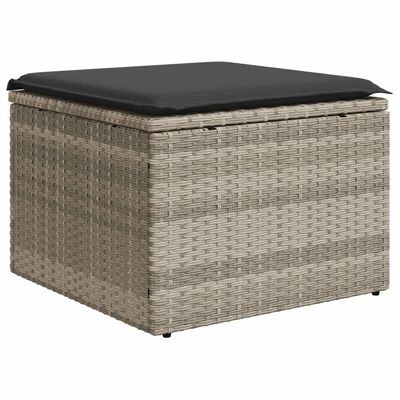 vidaXL Set Divano da Giardino 6pz con Cuscini Grigio Chiaro Polyrattan