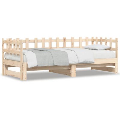 vidaXL Dormeuse Estraibile 2x(90x200) cm Legno Massello di Pino