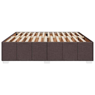 vidaXL Giroletto senza Materasso Marrone Scuro 180x200 cm Tessuto