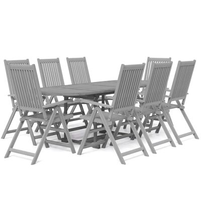 vidaXL Set da Pranzo da Giardino 9 pz Legno Massello di Acacia