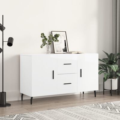 vidaXL Credenza Bianco Lucido 100x36x60 cm in Legno Multistrato