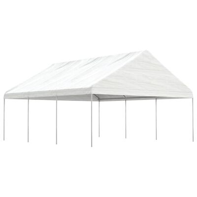 vidaXL Gazebo con Tetto Bianco 6,69x5,88x3,75 m in Polietilene