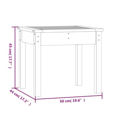 vidaXL Panca da Giardino Ambra 50x44x45 cm Legno Massello di Pino