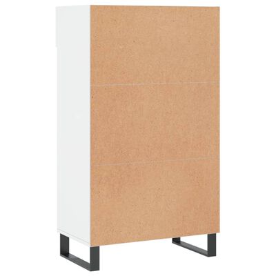 vidaXL Scarpiera Bianco Lucido 60x35x105 cm in Legno Multistrato