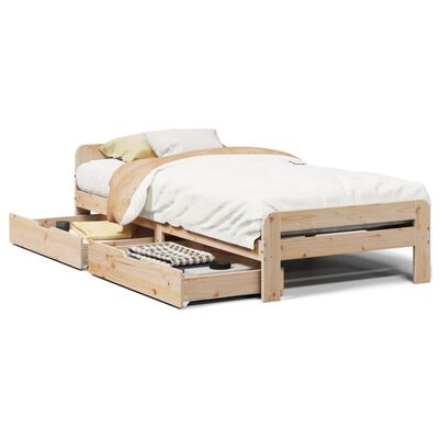 vidaXL Letto senza Materasso 75x190 cm in Legno Massello Pino