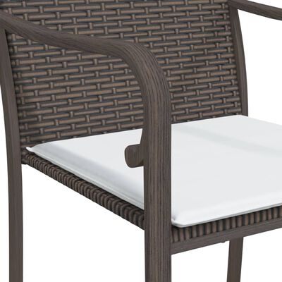 vidaXL Set Pranzo da Giardino 9 pz con Cuscini in Polyrattan e Acciaio