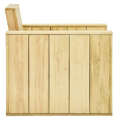 vidaXL Set Divani da Giardino 3 pz in Legno di Pino Impregnato