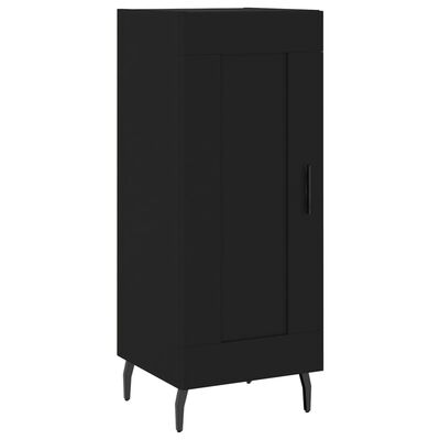 vidaXL Credenza Nero 34,5x34x90 cm in Legno Multistrato