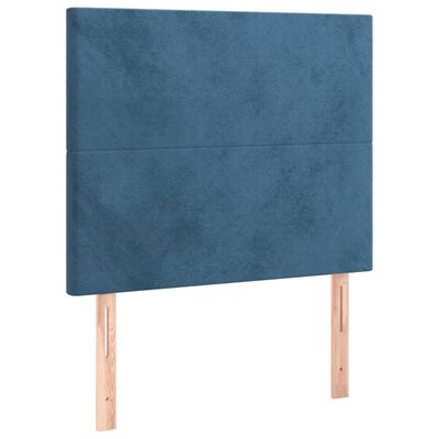 vidaXL Testiere 2 pz Blu Scuro 100x5x78/88 cm in Velluto