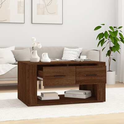 vidaXL Tavolino Salotto Rovere Marrone 80x50x40 cm Legno Multistrato