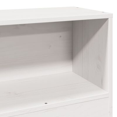 vidaXL Letto Libreria senza Materasso Bianco 100x200 cm Legno di Pino