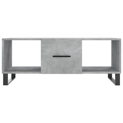 vidaXL Tavolino Salotto Grigio Cemento 102x50x40 cm Legno Multistrato