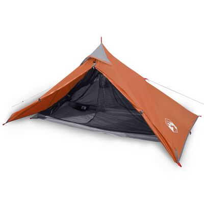 vidaXL Tenda da Campeggio Tipi 1 Persona Arancione Impermeabile