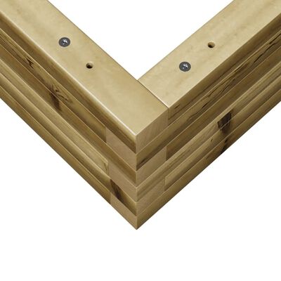 vidaXL Fioriera da Giardino 80x80x23 cm in Legno di Pino Impregnato