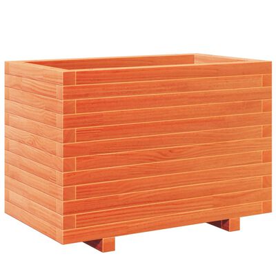 vidaXL Fioriera Giardino Marrone Cera 70x40x49,5cm Legno Massello Pino