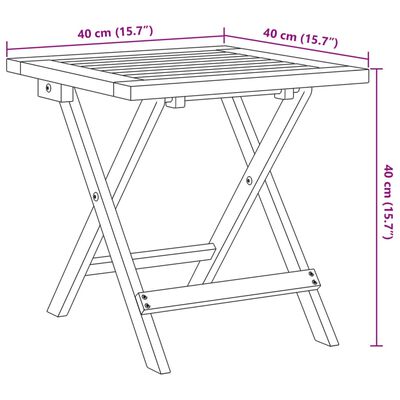 vidaXL Lettino con Tavolino Blu Scuro Legno Massello Acacia e Tessuto