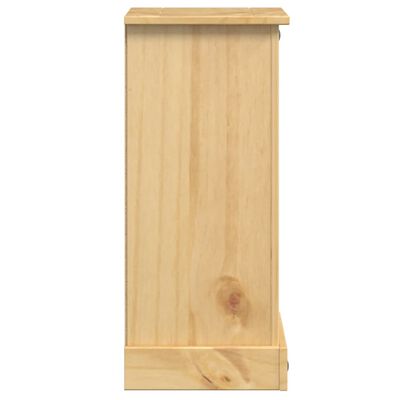 vidaXL Comodino Corona 35x32,5x74 cm in Legno Massello di Pino