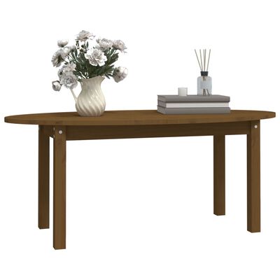 vidaXL Tavolino da Salotto Ambra 110x55x45 cm Legno Massello di Pino