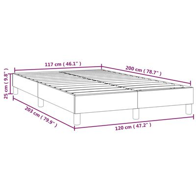 vidaXL Giroletto senza Materasso Crema 120x200 cm Tessuto