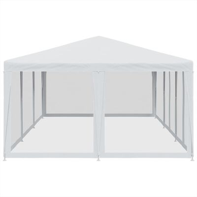 vidaXL Tenda per Feste con 10 Pareti Laterali in Rete Bianca 6x4m HDPE