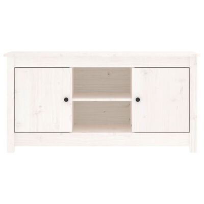 vidaXL Mobile Porta TV Bianco 103x36,5x52 cm in Legno Massello di Pino