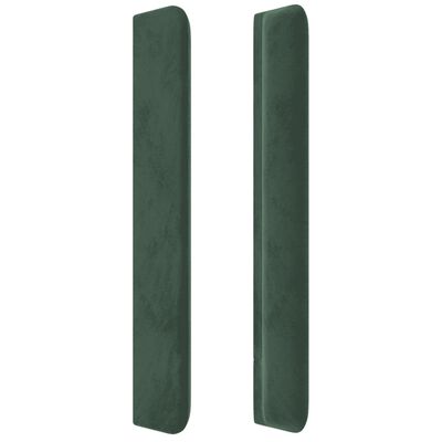 vidaXL Giroletto a Molle con Materasso Verde Scuro 80x200 cm Velluto