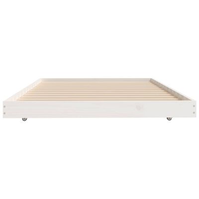 vidaXL Giroletto senza Materasso Bianco 80x200 cm Legno Massello Pino