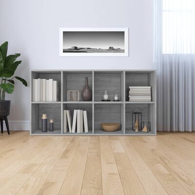 vidaXL Libreria/Credenza Grigio Sonoma 66x30x130 cm Legno Multistrato