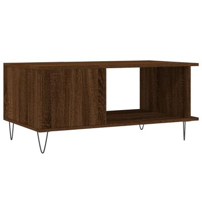 vidaXL Tavolino da Salotto Rovere Marrone 90x50x40cm Legno Multistrato