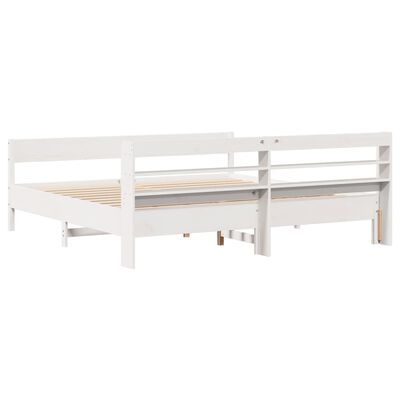 vidaXL Letto senza Materasso Bianco 180x200 cm Legno Massello di Pino