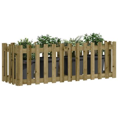 vidaXL Fioriera da Giardino Recinzione 150x50x50cm in Pino Impregnato