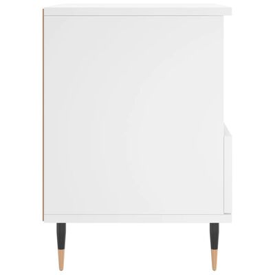 vidaXL Comodino Bianco 40x35x50 cm in Legno Multistrato