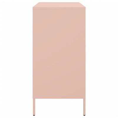 vidaXL Credenza Rosa 68x39x79 cm in Acciaio