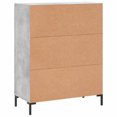 vidaXL Credenza Grigio Cemento 69,5x34x90 cm in Legno Multistrato