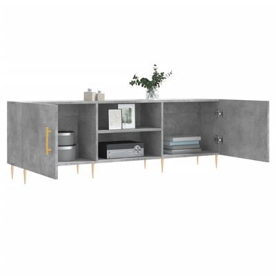 vidaXL Mobile Porta TV Grigio Cemento 150x30x50cm in Legno Multistrato