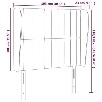 vidaXL Testiera ad Orecchio Blu 103x23x118/128 cm in Tessuto