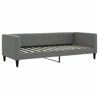 vidaXL Divano Letto con Materasso Grigio Scuro 80x200 cm in Tessuto