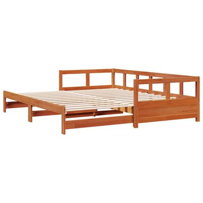 vidaXL Dormeuse senza Materasso Marrone Cera 80x200 cm Legno di Pino