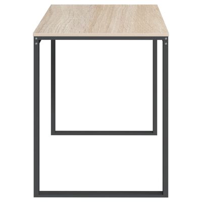 vidaXL Scrivania Computer Nera e Rovere 110x60x73 cm Legno Multistrato