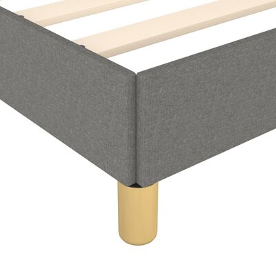 vidaXL Giroletto senza Materasso Grigio Scuro 200x200 cm Tessuto