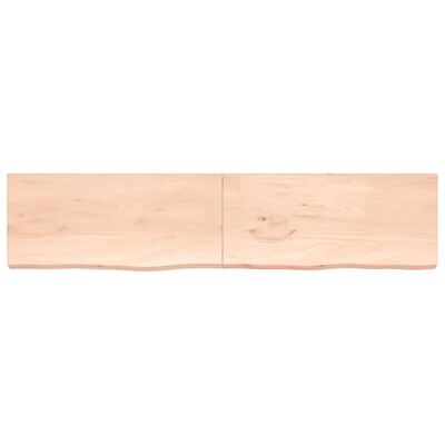 vidaXL Piano Bagno 220x50x(2-6) cm in Legno Massello Non Trattato