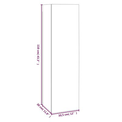 vidaXL Mobili TV 4 pz Rovere Fumo 30,5x30x110 cm in Legno Multistrato