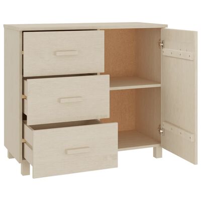 vidaXL Credenza HAMAR ambra 90x40x80 cm in Legno Massello di Pino