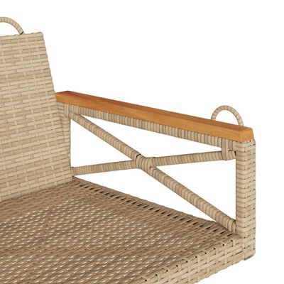 vidaXL Panchina a Dondolo Beige 63x62x40 cm in Polyrattan