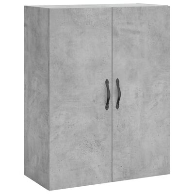 vidaXL Credenza Grigio Cemento 69,5x34x180 cm in Legno Multistrato