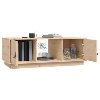 vidaXL Tavolino da Salotto 100x50x35 cm in Legno Massello di Pino