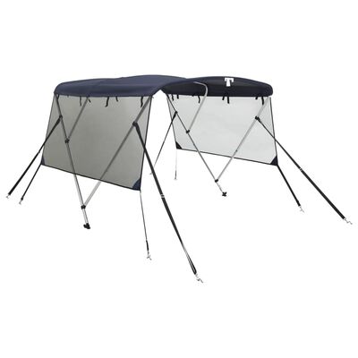 vidaXL Bimini di Prua Pareti Laterali Rete 3 Archi 183x(154-167)x137cm